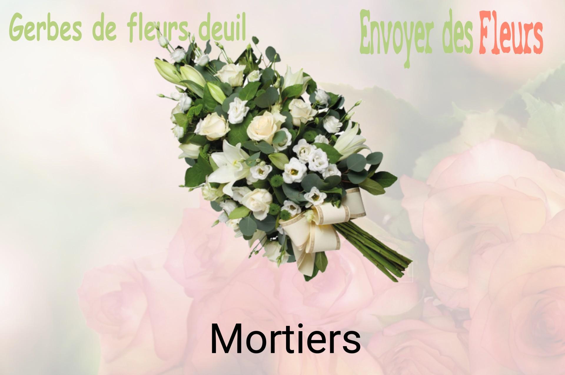 Gerbe de fleurs de deuil livrée à Mortiers